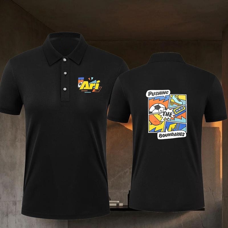 【polo เสื้อ】 Ari Football leisure Sports Polo Shirt Ari Football Pattern the four seasons Adult Cott