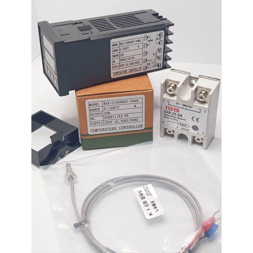 REX-C100 FK07 0-1300°c SSR +สาย1เมตร พร้อมส่งในไทย🇹🇭