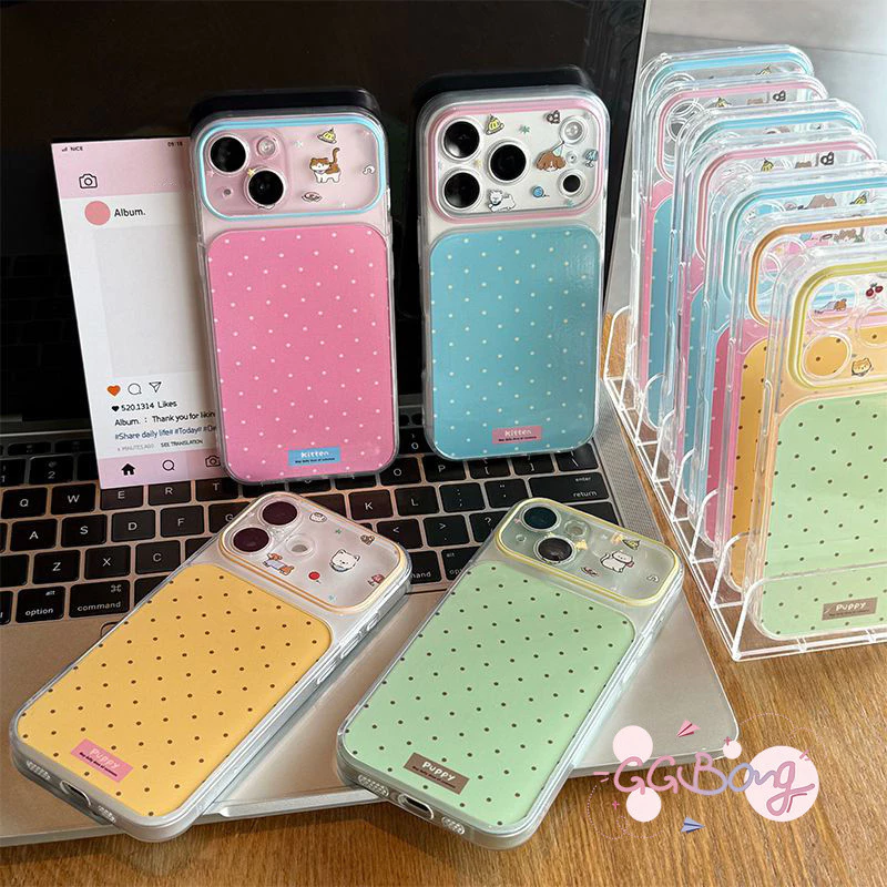 เคสไอโฟน13 AIRเคสคอนนิ่ง ลายจุดแมว สไตล์น่ารัก ป้องกันกระแทก เข้ากันได้กับIPhone 17 13 16 15 11 12 14 Pro Max 15 Plus