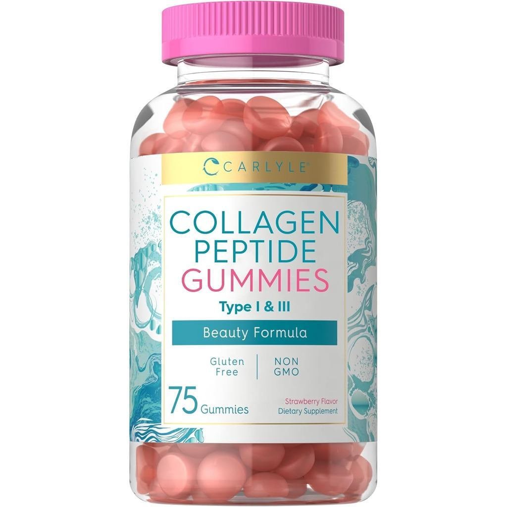 Carlyle Collagen Gummies | บิวตี้รสสตรอเบอร์รี่  | คอลลาเจนเปปไทด์สําหรับผู้หญิงและผู้ชาย | แบบที่ 1
