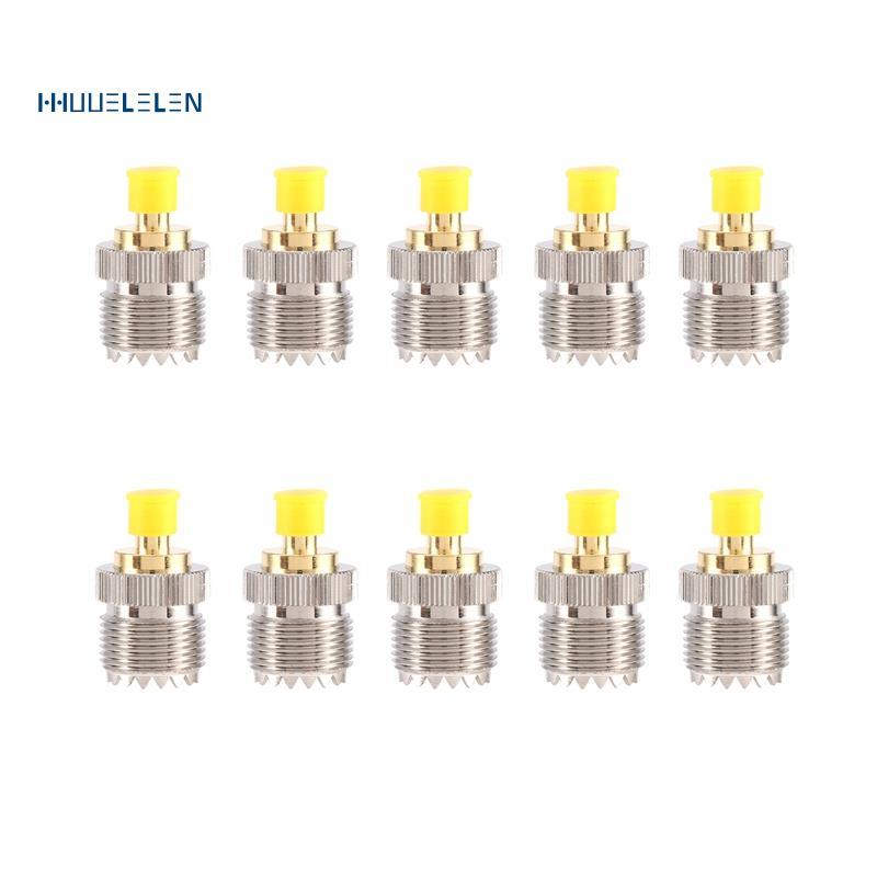 [Promeote H]10 PC SMA Female to UHF Female Coaxial Connector Metal Adapter SO-239 SO239 to SMA