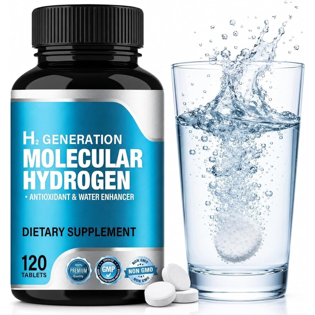 Hydrogen Water Tablets, H2 Molecular Hydrogen Tablets for Drinking Water, 120 Count Vegan for Cellul