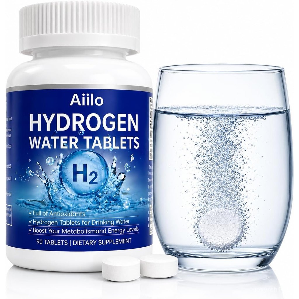 Hydrogen Water Tablets for Drinking Water H2 Molecular Hydrogen Tablets for Men & Women, Fast Dissol