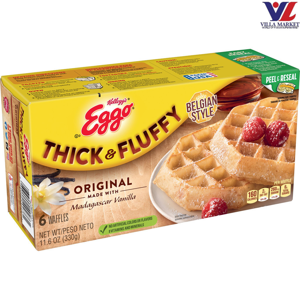 [สินค้าส่งด่วน] [2761] Kellogg's Eggo Thick & Fluffy Original Waffles 330g
