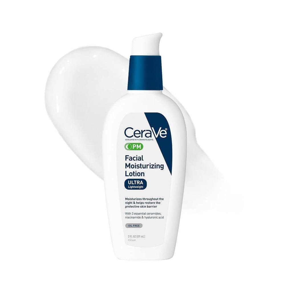 CeraVePMFacialMoisturizingLotion,CareforDry,Oil-Free,3oz|CarewithHyaluronicAcid&Niacinamide,FaceMois