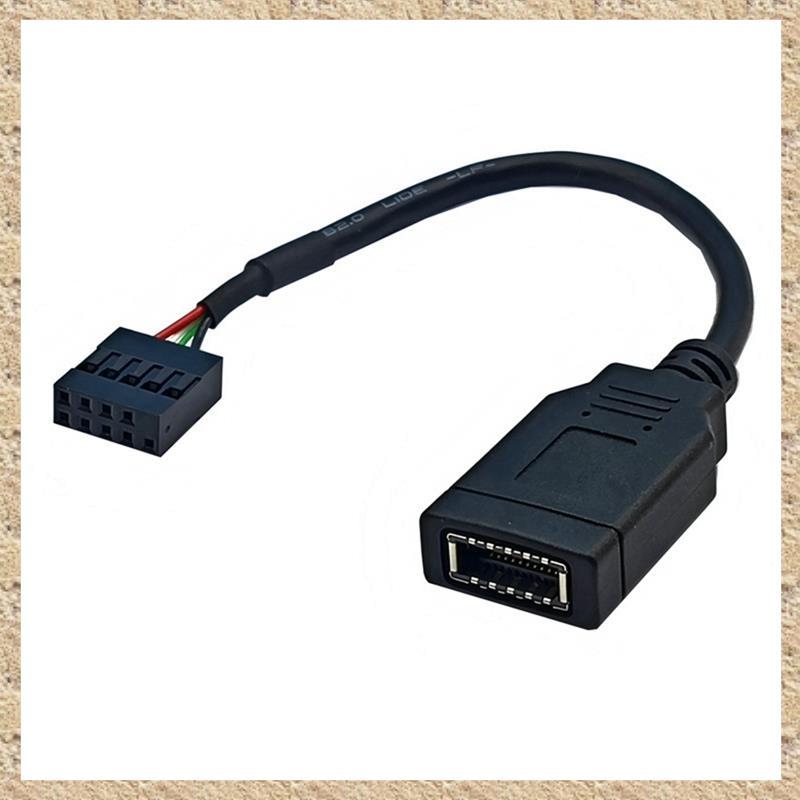 USB 9PIN to TYPE-E อะแดปเตอร์สาย USB 9PIN to TYPE-E สาย แผงด้านหน้าอะแดปเตอร์สาย USB 9PIN to TYPE-E 