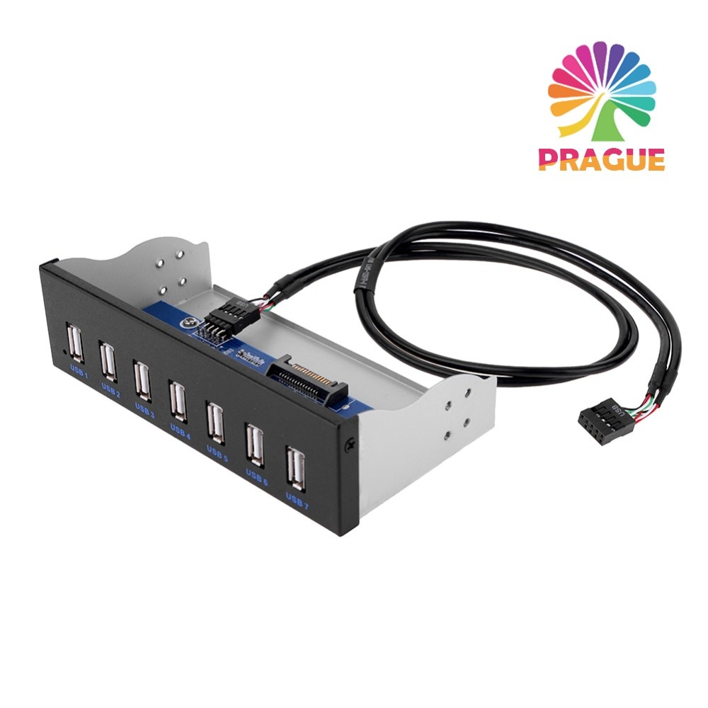 9 พินถึง 7 พอร์ต USB 2.0 Hub 5.25 นิ้ว CD-ROM Drive Bay CD ROM แผงด้านหน้า