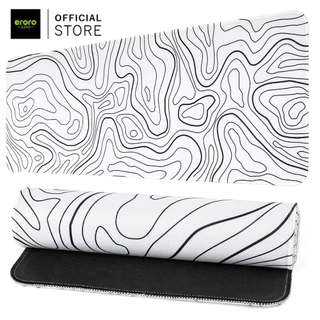 ERORO แผ่นรองโต๊ะคอม เมาส์ หลายขนาด สีขาว/ดำ แผ่นรองโต๊ะเกมมิ่ง สไตล์มินิมอล computer desk pad