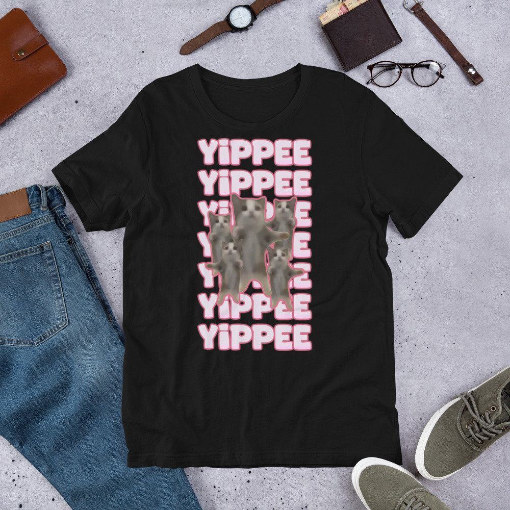 2026年新款纯棉服t T เสื้อผู้ชายเสื้อผ้าผ้าฝ้าย Yippe ตลกแมว Meme เสื้อยืดแมวเสื้อ Goofy Ahh Tshirt ของขวัญ