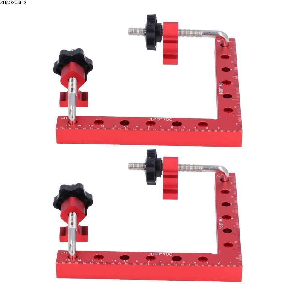 ZHAOX55OI 2 ชิ้น 90 องศามุม Clamp, 90 องศา L-Shaped 160 มม.X 160 มม.มุมขวา CLAMP,ทนทานอลูมิเนียมงานไ