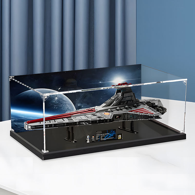 [กล่องแสดงโปร่งใส] เหมาะสําหรับ Lego 75367 Hunter Republic Attack Cruiser กล่องแสดงอะคริลิคกล่องเก็บ