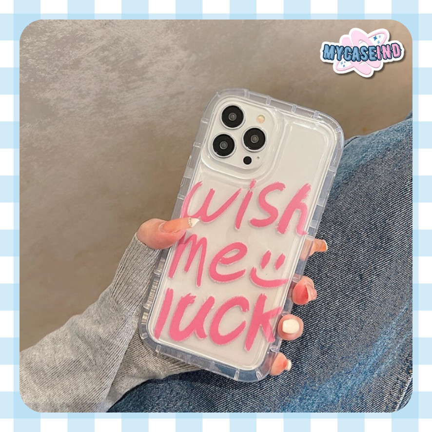 [MYCASEIND] Wish Me Luck ถุงลมนิรภัยพิมพ์เคสกันกระแทก oppo realme 7 a78 a58 a9 a5 2020 a15 f9 a7 a5s