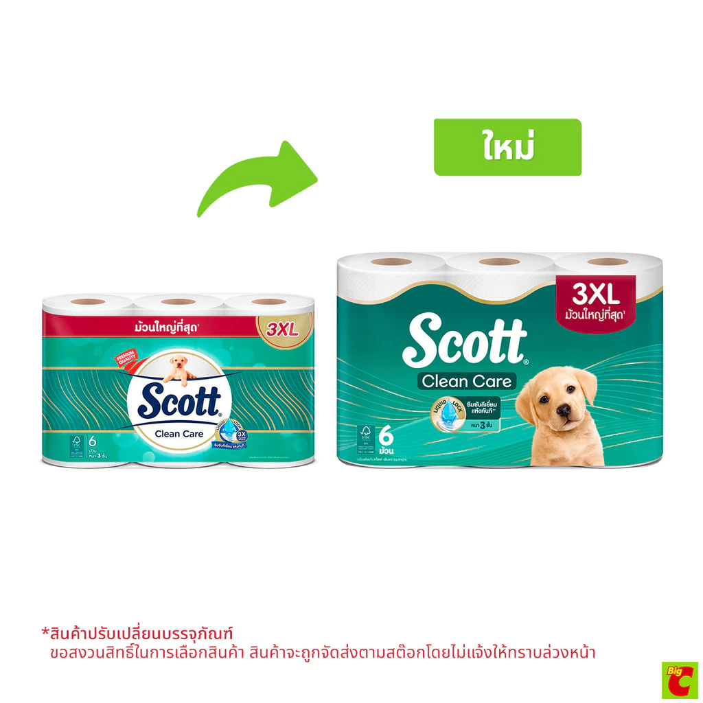 สก๊อตต์ คลีนแคร์ กระดาษชำระ ม้วนใหญ่ที่สุด 3XL แพ็ค 6