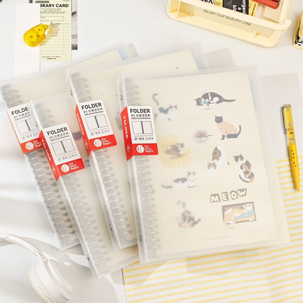 สินค้าแรก B5 Binder Refill Binder Office Learning Frosted Replacement Core Notebook Folder Binder