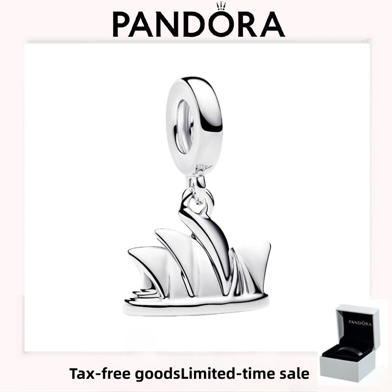 อุปกรณ์ PANDORA (พร้อมกล่อง) ของขวัญรักวันหยุดหรูหราคุณภาพสูง Sydney Opera House Dangle Charm