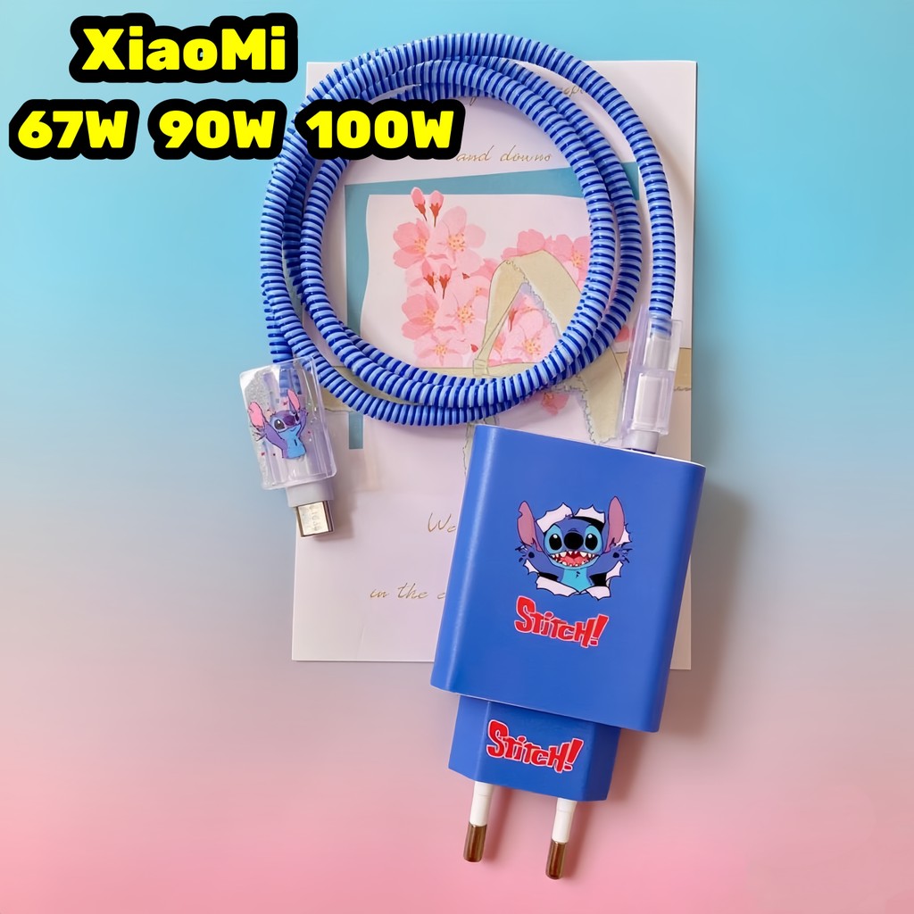 Xiaomi เครื่องชาร์จ USB Xiaomi 4 in 1 สติกเกอร์ป้องกันสายเคเบิลข้อมูล 67W / 90W/100W -10