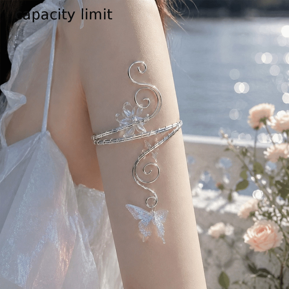 COZY Arm Cuff, Hollow Out Flower Arm Bracelet, Armlet Open Cuff Elegant Adjustable Arm Bracelet Rena