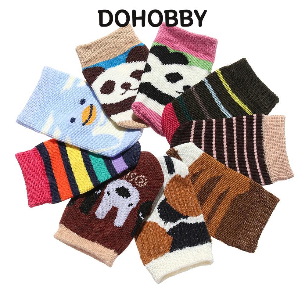 DOHOBBY ผ้าคลุมขาเก้าอี้ 4 ชิ้น 9*5 ซม. 14 รูปแบบการ์ตูนตัวป้องกันพื้น