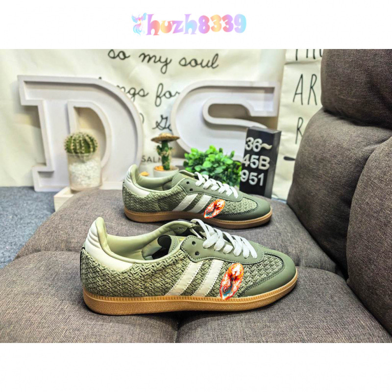 SAMBA OG W ทอ Upper Life Casual รองเท้า Low-Top รองเท้าผ้าใบแบน T-Toe รองเท้าผู้ชายผู้หญิง JR9447 8X