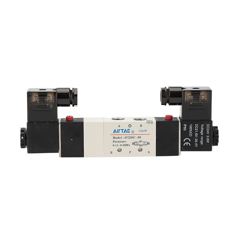 วาล์วโซลินอยด์ AirTAC 4V130C‑06 4V230C‑08 4V330C‑10 4V430C‑15 สามตำแหน่งห้าทาง