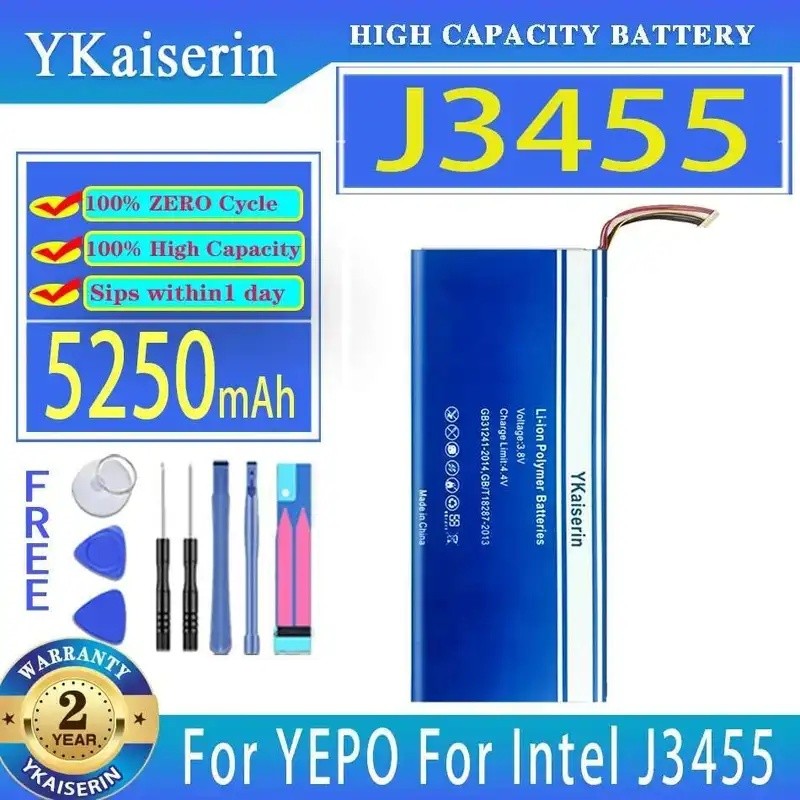 แหล่งจ่ายไฟที่เชื่อถือได้ระดับพรีเมียมสําหรับแบตเตอรี่แล็ปท็อป Yepo Intel J3455 5250Mah