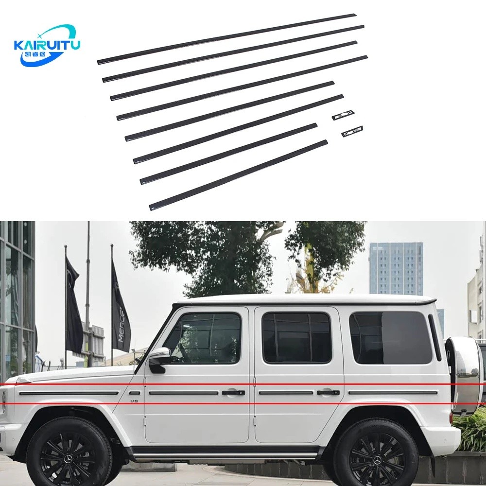 A34F Hit product ใหม่สีดํารถด้านข้าง Moulding ฝาครอบสําหรับ Mercedes-Benz G-Class W464/W465 G500/G63