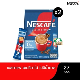 NESCAFÉ Blend & Brew Instant Coffee 3in1 เนสกาแฟ เบลนด์ แอนด์ บรู กาแฟปรุงสำเร็จ 3อิน1 แบบถุง 27 ซอง (แพ็ค 2 ถุง)