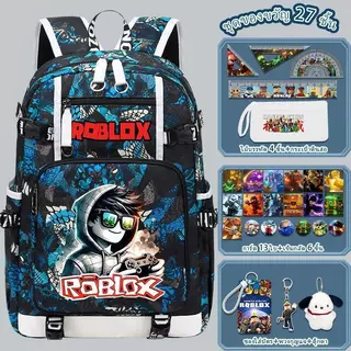 กระเป๋านักเรียน Roblox กระเป๋าเป้สะพายหลัง ความจุมาก กันน้ำ ปกป้องกระดูกสันหลัง ทนทาน เหมาะสำหรับนักเรียนประถมและมัธยม