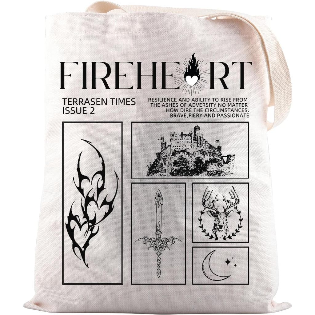 JNAP Fantasy Novel Gift TOG Fiction Fan Merch Literature Tote Bag (กระเป๋าหิ้ว FIREH-EART)