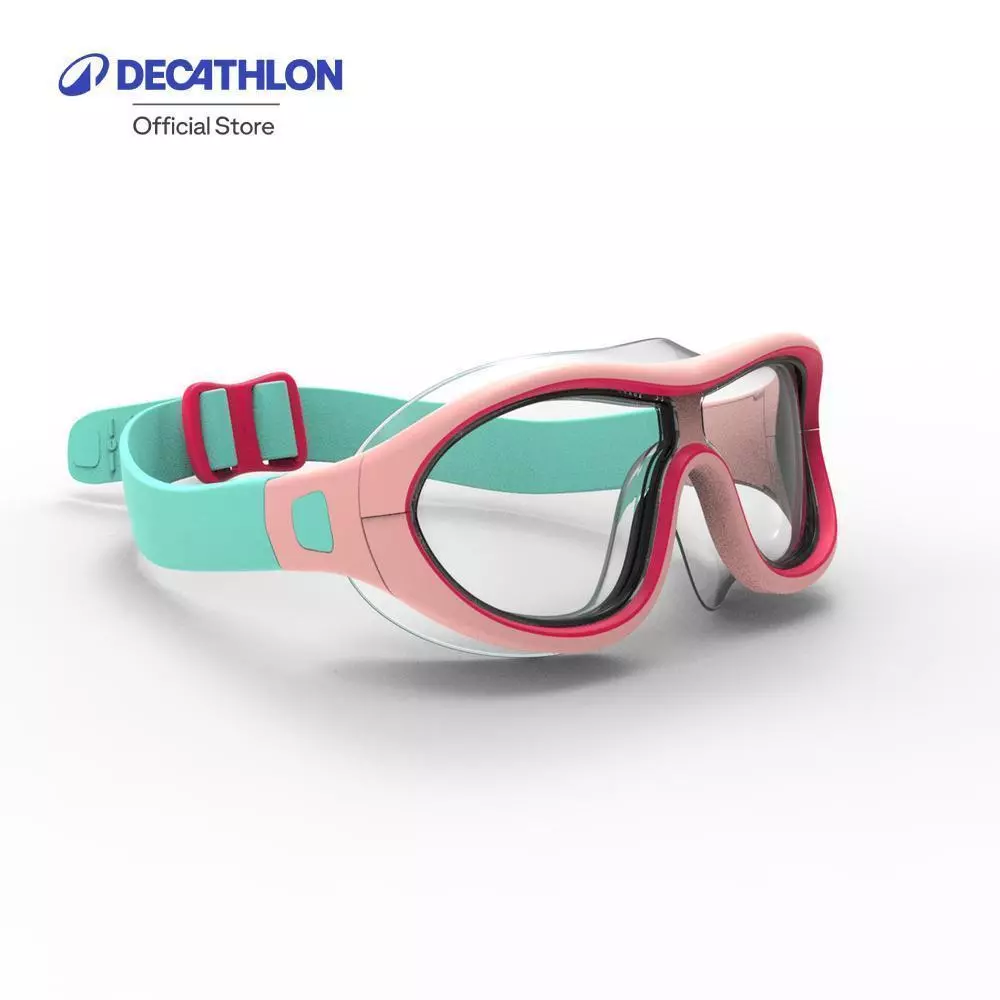 Decathlon Swimming Mask Size S Asian Fit Clear Lenses แว่นตาว่ายน้ำรุ่น Swimdow V2 ขนาด S สำหรับคนเอเชีย - Pink