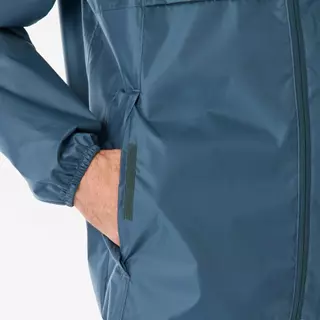 Decathlon Men’S Windproof And Water-Repellent Hiking Jacket เสื้อแจ็คเก็ตมีซิปสำหรับผู้ชาย รุ่น Raincut - Blue