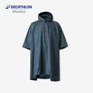 Decathlon Hiking Rain Poncho เสื้อปอนโชสำหรับเดินป่า รุ่น Forclaz Mt 50 รองรับเป้ขนาด 10 ลิตร - Grey