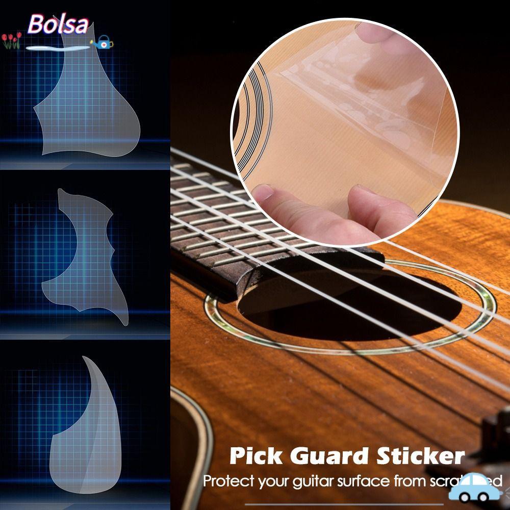 BOLSA Pick Guard Sticker Guitar Pickguard สําหรับ Acoustic Transparent Board Sticker