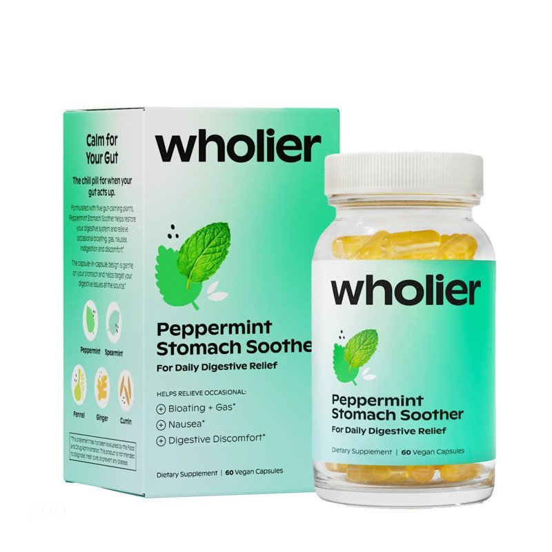 PeppermintStomachherFastReliefสําหรับท้องอืด,Gas,Nausea+Stomachcomfort CISH
