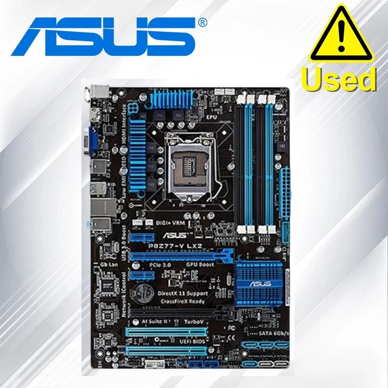 Asus P8Z77-V LX2 P8Z77V LX สุ่มเรือ 2 รุ่นเมนบอร์ดเดสก์ท็อป Z77 ซ็อกเก็ต LGA 1155 I3 I5 I7 DDR3 32G 