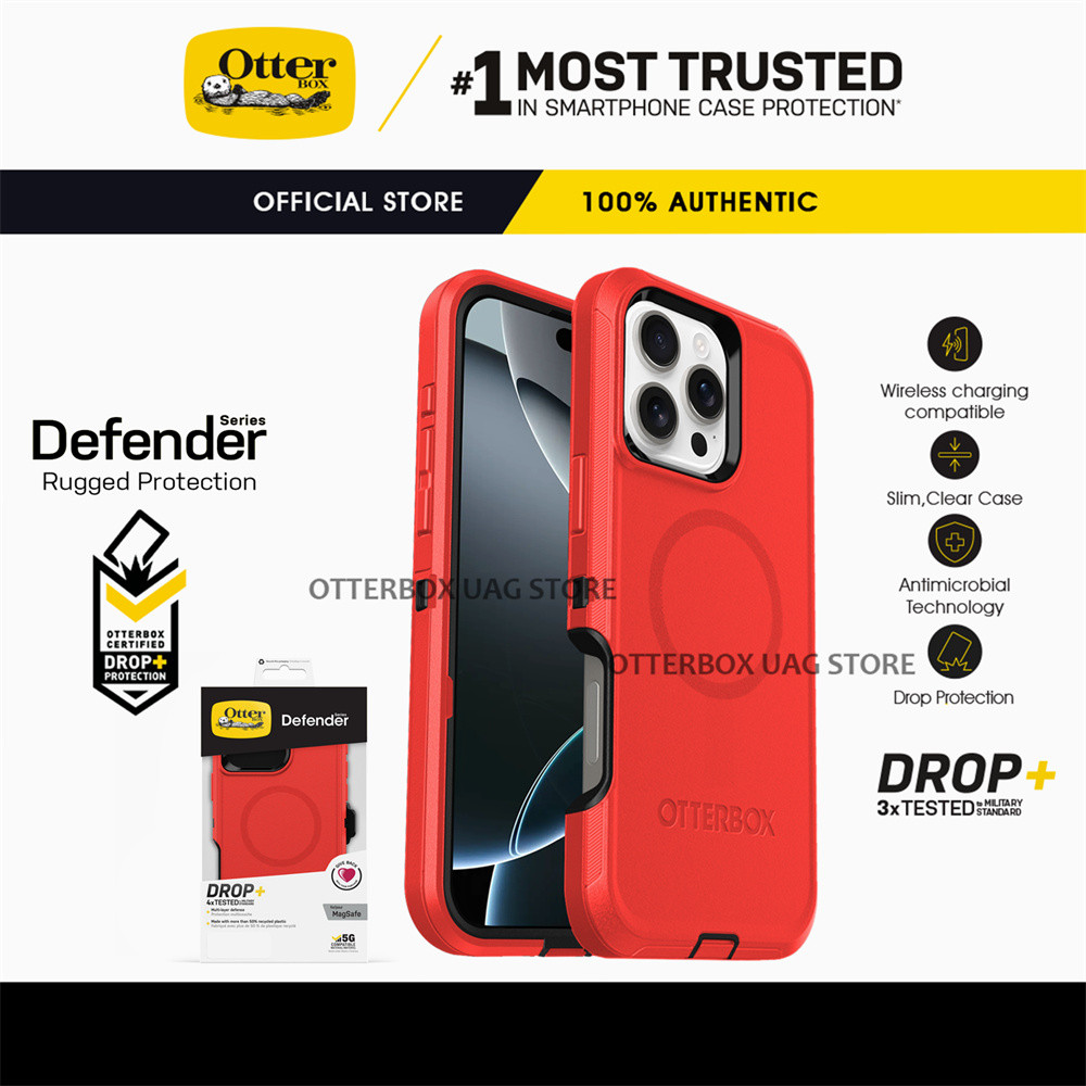 OtterBox iPhone 17 16 15 Pro Max / 17 16 15 Pro / 17 Air / 16 15 14 Plus / 17 16 15 / 15 14 Pro Max / 15 14 Pro / 13 12 Pro Max / 13 12 Defender พร้อมเคส Magnetic Series