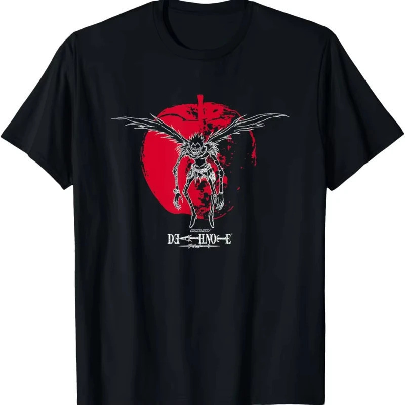 เสื้อยืดอนิเมะ Death Note Ryuk ลายตาแดงอย่างเป็นทางการ ลายการ์ตูนจากมังงะญี่ปุ่น Death Note สำหรับผู