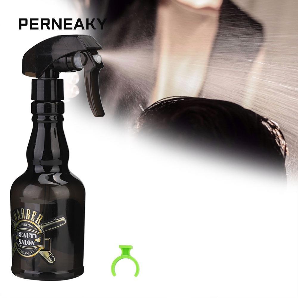 PERNEAKY เครื่องพ่นน้ํา, ขวดสเปรย์สีดําความจุ 280 มล., ใช้ในบ้านหัวฉีดปรับได้สีเขียว Vintage Hairstyling เครื่องมือสําหรับตัดผม