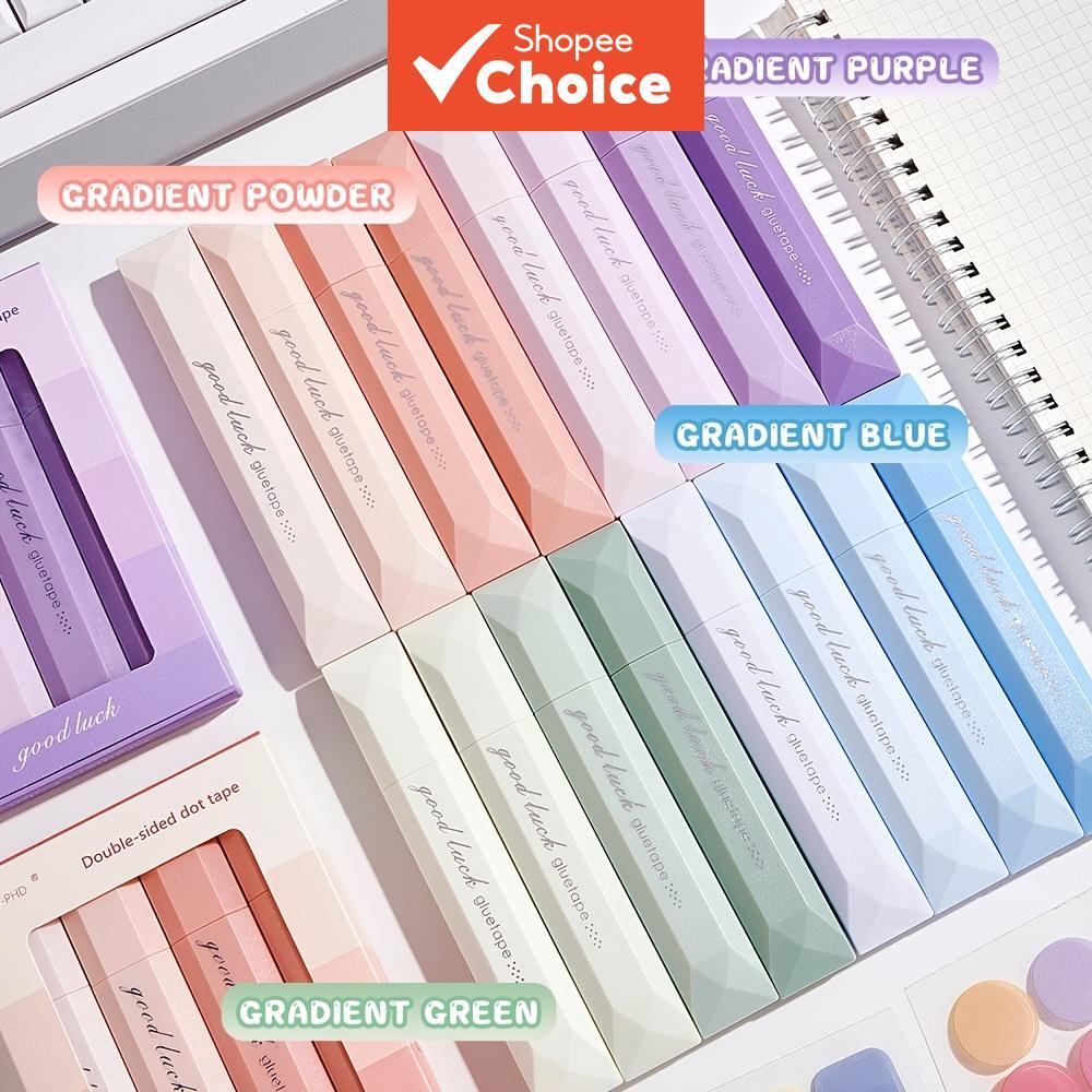 ชุดปากกาเทปกาวจุด 4 สี เทปสีไล่โทนสี เครื่องมือกาวพร้อมหัวจ่ายแม่นยํา สําหรับสแครปบุ๊ค งานประดิษฐ์ DIY โรงเรียนและสํานักงาน