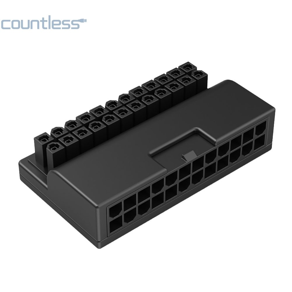 90 องศา 24Pin to ATX Power Connector Adapter สําหรับเมนบอร์ดคอมพิวเตอร์