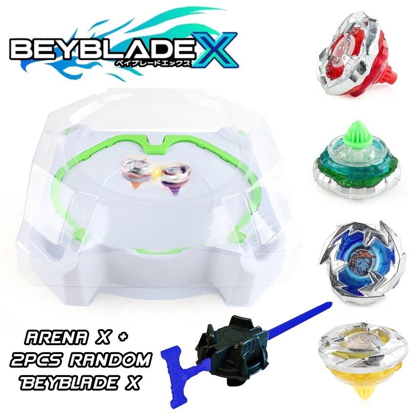 Bey X Stadium Beystradium Arena BX-10 Xtreme Stadium และ 2 ชิ้นสุ่ม Battle Gyro X Batting Tops