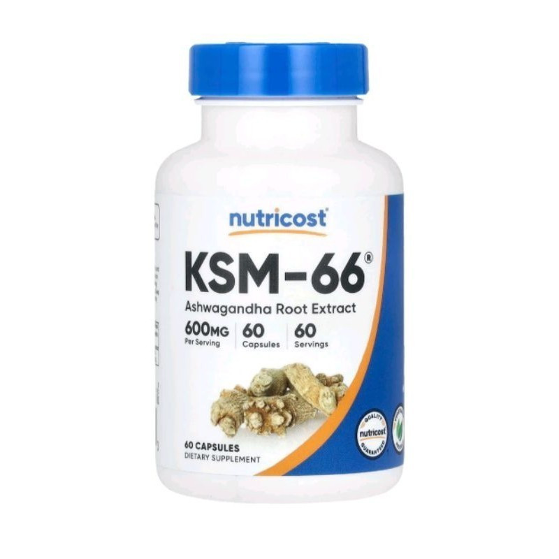 Nutricost KSM‑66 Ashwagandha 60 Caps 600mg, Help Maintain Energy & Mental Calmness