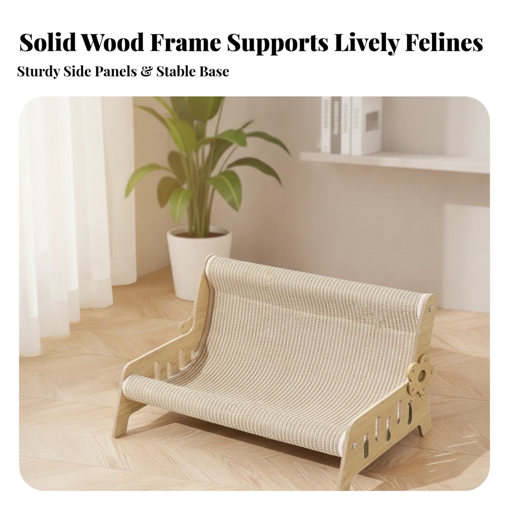 Cat Sofa Scratcher Cozy Cat Scratcher โซฟา Stable ธรรมชาติสําหรับแมว, ห้องนั่งเล่น