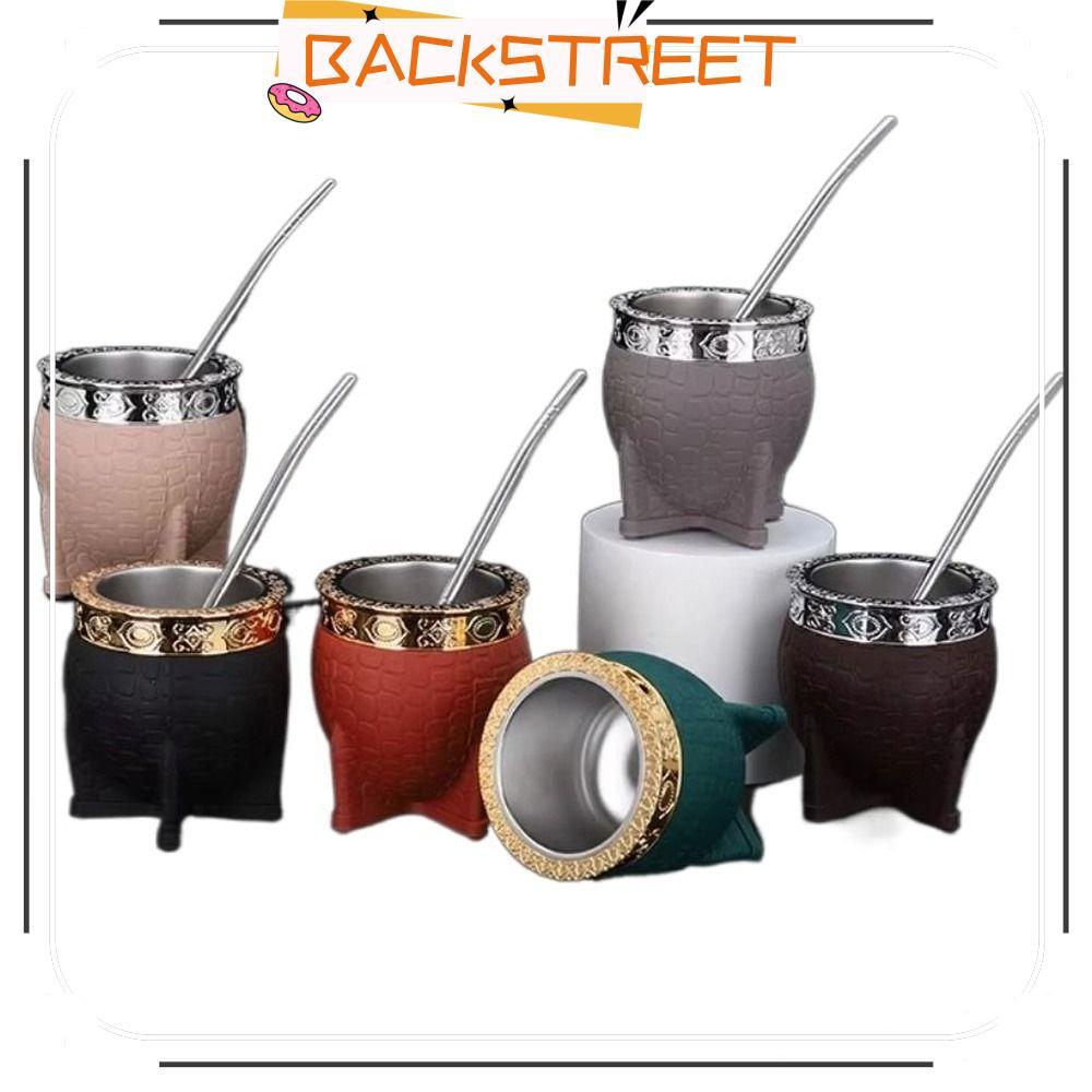 BACKSTAGEEET Insulated Cup,เต่าShell TextureสแตนเลสMate Cup,คุณภาพสูงDouble-layer 260ml Eggshell Cup