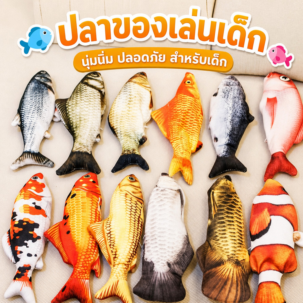 30CMปลาน้อยแสนซนดุ๊กดิ๊ก ดิ้นได้ (มีเสียง ดิ้นได้)ปลาดุ๊กดิ๊กน้อยสีสันสดใส ขยับได้ ดิ้นได้ ปลาน้อยเเสนน่ารัก ดุ๊กดิ๊ก