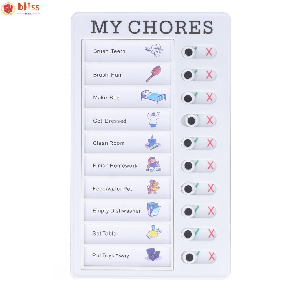 BLLISS วางแผน Chore ในครัวเรือน,กระดานบันทึกนํามาใช้ใหม่ที่ถอดออกได้,ทนทานติดผนังลบได้ Multi-format 