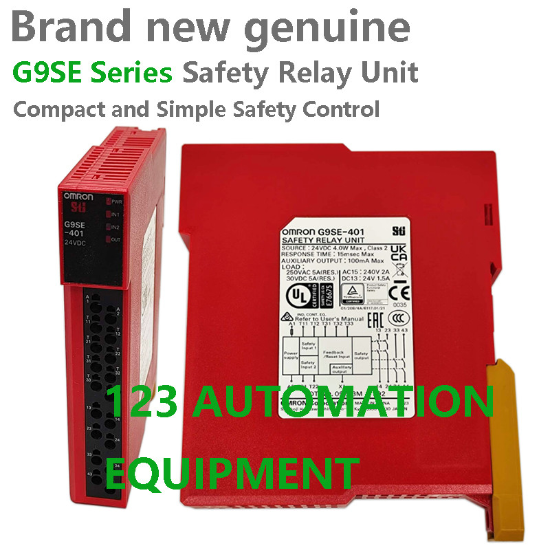 ใหม่ของแท้ Omron G9SE-201 G9SE-401 รีเลย์ความปลอดภัย 24VDC รีเลย์ขนาดกะทัดรัดและเรียบง่ายการควบคุมคว