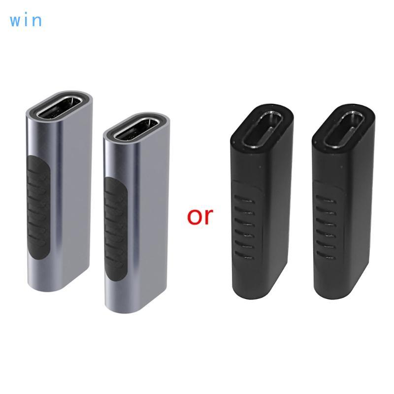 Win สําหรับโทรศัพท์แท็บเล็ต Type C ตัวแปลงหญิงกับหญิง USB-C สายชาร์จ 100W 2 ชิ้น