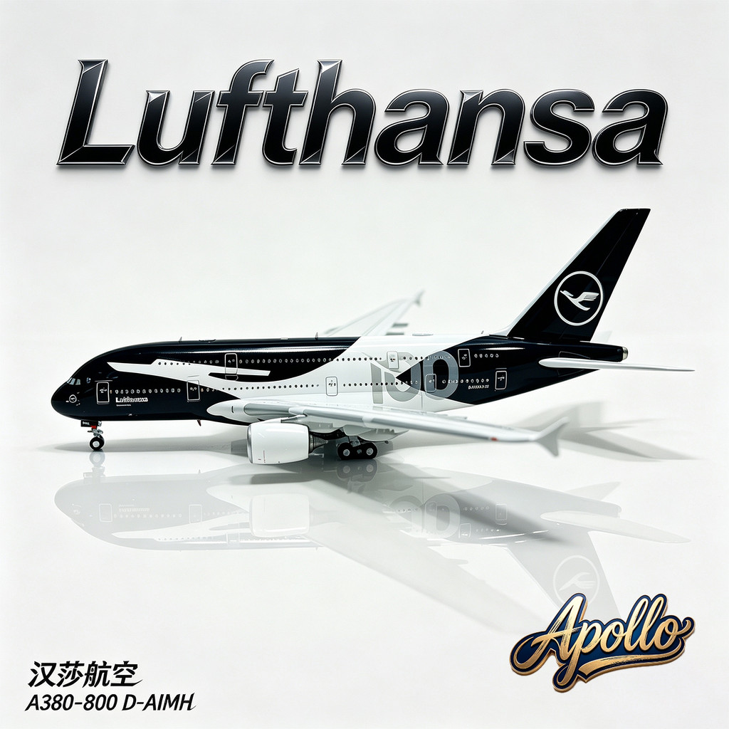 Apollo Hensa Airlines A380-800 D-AIMH Century ทาสีผลิตภัณฑ์สําเร็จรูปเครื่องบินรุ่น 1/400