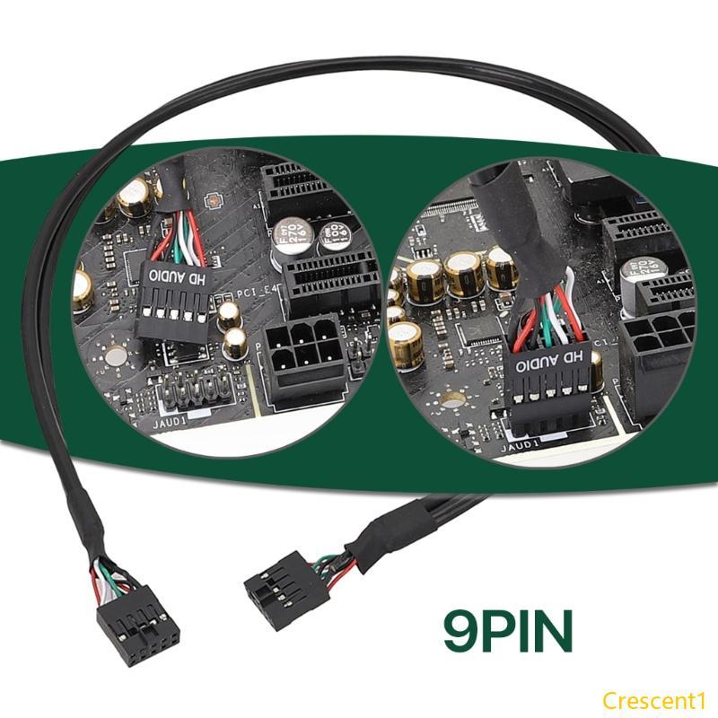 Crescent1 ภายในเมนบอร์ด Header สาย 9pin Female to Female Header Cord